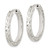 Image of 27.7mm Sterling Silver Polished Diamond-cut Square Tube Locking Hoop Earrings QE15959