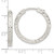 Image of 27.7mm Sterling Silver Polished Diamond-cut Square Tube Locking Hoop Earrings QE15959