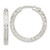 Image of 27.7mm Sterling Silver Polished Diamond-cut Square Tube Locking Hoop Earrings QE15959