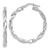 Image of 34.5mm Sterling Silver Rhodium-plated Polished & Textured Twisted Hoop Earrings QE16816