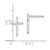 Image of Sterling Silver Rhodium-plated White Ice .01ctw Diamond Cross Post Earrings QW574