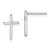 Image of Sterling Silver Rhodium-plated White Ice .01ctw Diamond Cross Post Earrings QW574