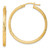 Image of 36mm Sterling Silver Flash Gold-plated 2.5mm Polished/Satin Diamond-cut Hoop Earrings QE3554GP