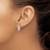 Image of 15.28mm Sterling Silver CZ Leaf Post Earrings