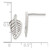 Image of 15.28mm Sterling Silver CZ Leaf Post Earrings