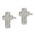 Image of 12.8mm Sterling Silver CZ Cross Post Earrings