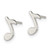 Image of 11mm Sterling Silver Musical Note Mini Earrings