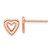Image of 8.1mm Sterling Silver Pink Open Heart Post Earrings
