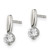 Image of 11mm Sterling Silver Polished CZ Drop Post Earrings
