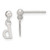 Image of 13mm Sterling Silver Polished D Dangle Post Earrings
