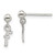 Image of 13mm Sterling Silver Polished F Dangle Post Earrings