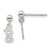 Image of 13mm Sterling Silver Polished G Dangle Post Earrings