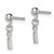 Image of 13mm Sterling Silver Polished I Dangle Post Earrings