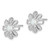 Image of 14mm Sterling Silver Created Opal Daisy Post Earrings