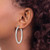 Image of 40mm Sterling Silver Diamond-cut 3x40mm Hoop Earrings