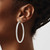 Image of 45mm Sterling Silver Diamond-cut 3x45mm Hoop Earrings