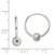 Image of 16mm Sterling Silver Laser Bead Endless Hoop Earrings
