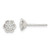 Image of 7.22mm Sterling Silver Polished Floral CZ Post Earrings