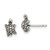 Image of 10mm Sterling Silver and Antiqued Turtle Post Earrings