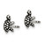 10mm Sterling Silver and Antiqued Turtle Post Earrings