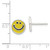 Image of 9mm Sterling Silver Enameled Happy Face Post Earrings
