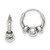Image of 10mm Sterling Silver Tiny Beaded Endless Hoop Earrings