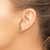 Image of 15.4mm Sterling Silver CZ Gold-tone Wheat Flower Earrings