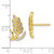 Image of 15.4mm Sterling Silver CZ Gold-tone Wheat Flower Earrings