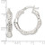 Image of 26.6mm Sterling Silver CZ Twisted Scalloped Hoop Earrings