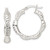Image of 26.6mm Sterling Silver CZ Twisted Scalloped Hoop Earrings