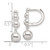 Image of Sterling Silver E-Coating Ball Dangle Hoop Earrings Image of Sterling Silver E-Coating Ball Dangle Hoop Earrings