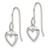 Image of 21mm Sterling Silver Heart Dangle Shepherd Hook Earrings
