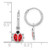 Image of 19.2mm Sterling Silver Madi K Enamel Ladybug Hoop Earrings