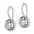 Image of 20.14mm Sterling Silver Rhodium-plated Diamond-Cut Earrings