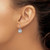 Image of 20.14mm Sterling Silver Rhodium-plated Diamond-Cut Earrings