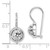 Image of 20.14mm Sterling Silver Rhodium-plated Diamond-Cut Earrings