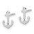 10mm Sterling Silver Rhodium-plated Anchor Post Earrings