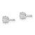 Image of 3mm Sterling Silver 3mm Square Snap Set CZ Stud Earrings