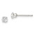 Image of 3mm Sterling Silver 3mm Square Snap Set CZ Stud Earrings