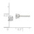 Image of 4mm Sterling Silver 4mm Square Snap Set CZ Stud Earrings
