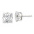 Image of 9mm Sterling Silver 9mm Square Snap Set CZ Stud Earrings