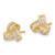 Image of 10.7mm Sterling Silver Gold-tone CZ Love Knot Post Earrings