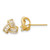 Image of 10.7mm Sterling Silver Gold-tone CZ Love Knot Post Earrings