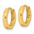 Image of Sterling Silver Gold-tone Round Hinged Hoop Earrings