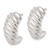 Image of 18.2mm Sterling Silver Polished Hollow J Hoop Post Earrings