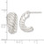 Image of 18.2mm Sterling Silver Polished Hollow J Hoop Post Earrings