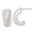 Image of 18.2mm Sterling Silver Polished Hollow J Hoop Post Earrings