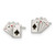 Image of 7.82mm Sterling Silver Polished Playing Cards Post Earrings