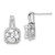 Image of 17mm Sterling Silver Rhodium-plated CZ Halo Post Earrings