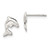 Image of 9.18mm Sterling Silver Rhodium-plated Dolphin Stud Earrings